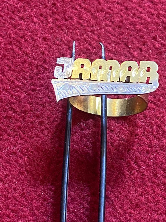 PERSONALIZED FLAT NAME RING BLOCK LETTER
