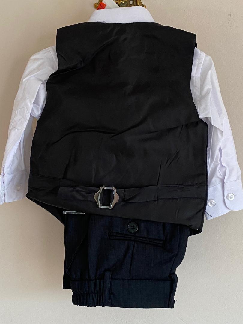 4pcs Baby Toddler Formal Outfits Set Infant Boy Wedding Christening Tuxedo Suit