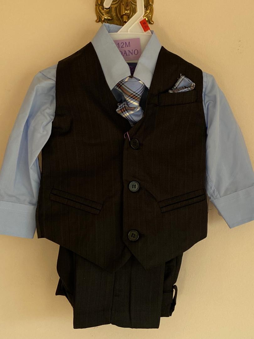 4pcs Baby Toddler Formal Outfits Set Infant Boy Wedding Christening Tuxedo Suit