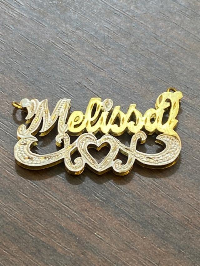 10K-14K Personalized Name Necklace 3D Double plated for retail store #a10