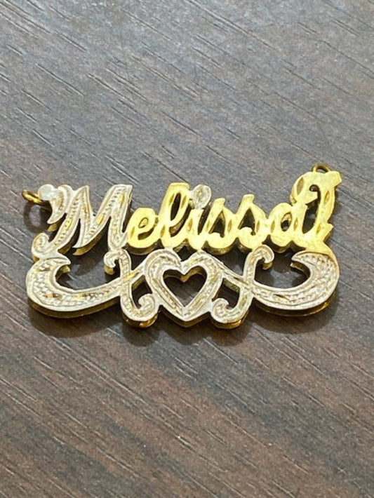 10K-14K Personalized Name Necklace 3D Double plated for retail store #a10