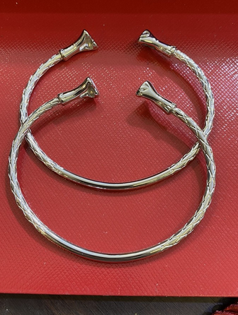 Sterling Silver plated steel West Indian Bangle ( 12.4grams)fiest