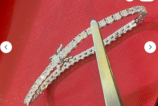 Women's Solid 925 Sterling Silver CZ Tennis Bracelet fancy /a4