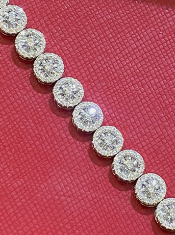 Women's Solid 925 Sterling Silver 7.5 Inch CZ Tennis Bracelet fancy /x7