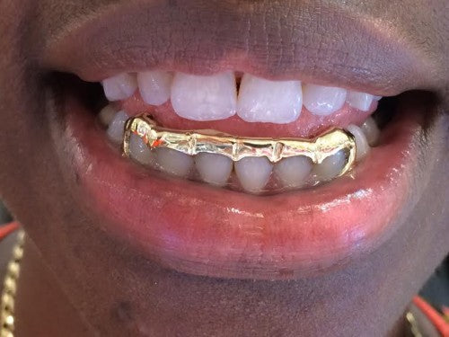 Gold Teeth Caps Grillz mold kit 6 teeth Grills gold plated - white gold -10k - 14k /z2