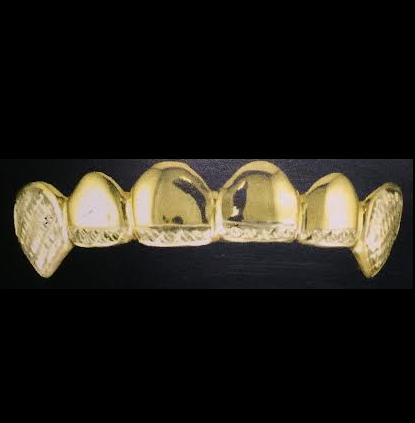 Gold Teeth Caps Grillz mold kit 6 teeth Grills gold plated - white gold -10k - 14k /z13