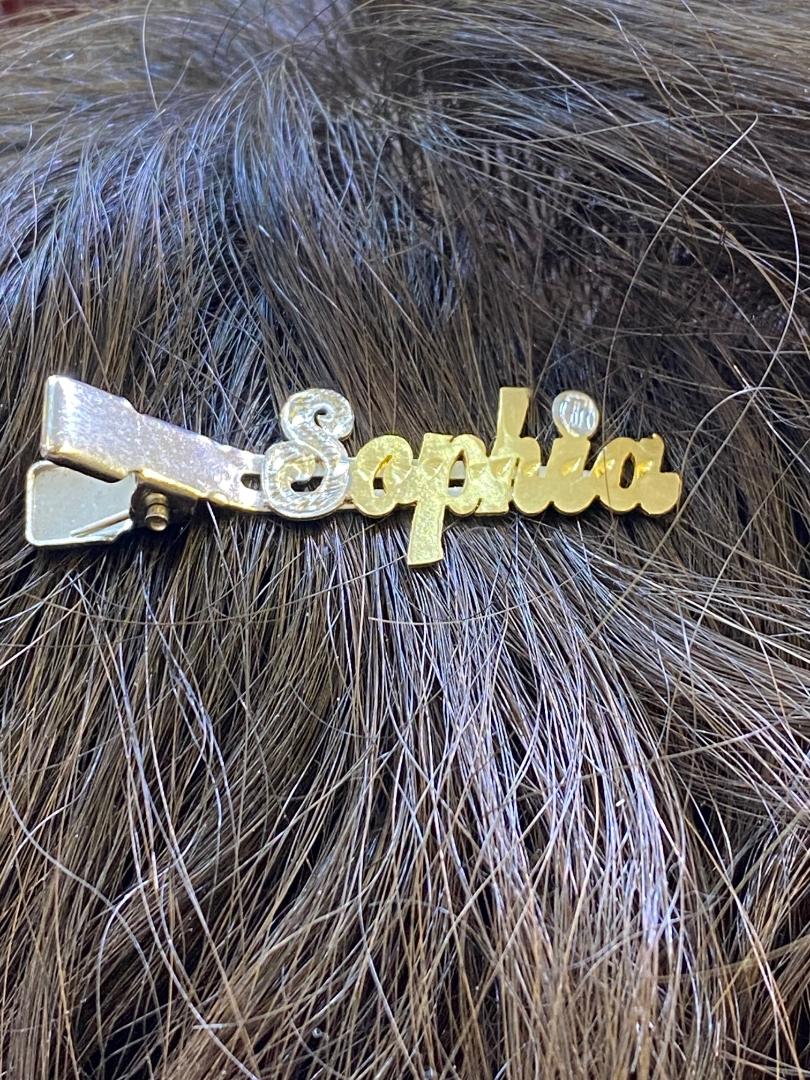personalized name hair clip