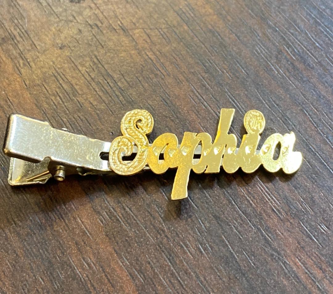 personalized name hair clip