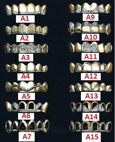 Gold Teeth Caps Grillz mold kit 6 teeth Grills /a 24