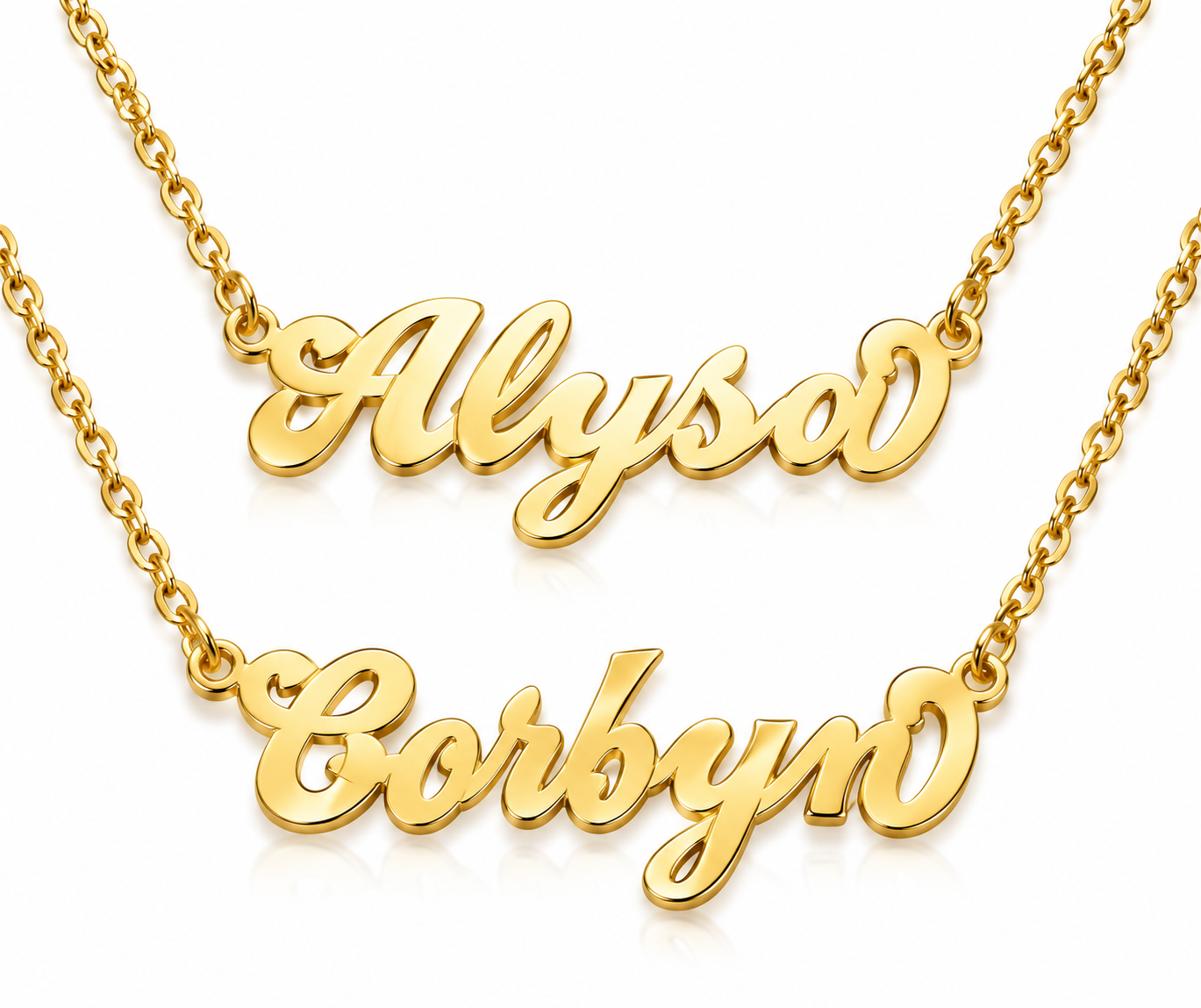 Personalized Name Necklace Custom Gold Plated Stainless Steel Nameplate Jewelry