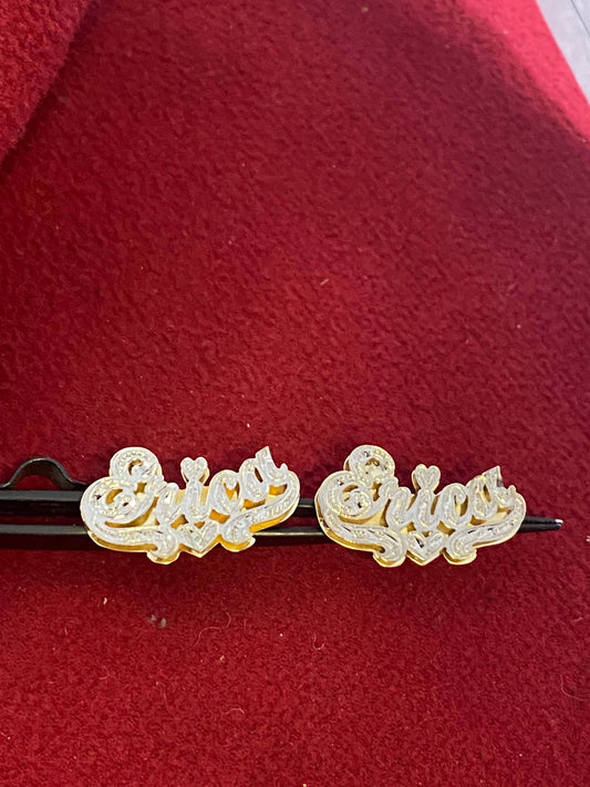 personalized name stud earrings /a6