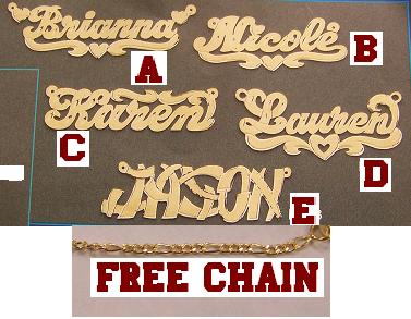 personalized name necklace chain sp3