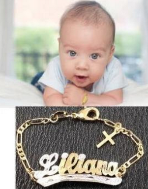 Baby boy 2025 name plate bracelet