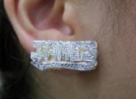 personalized name stud earrings /a1