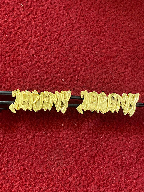 personalized 3d name stud earrings/j2