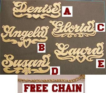 personalized name necklace chain