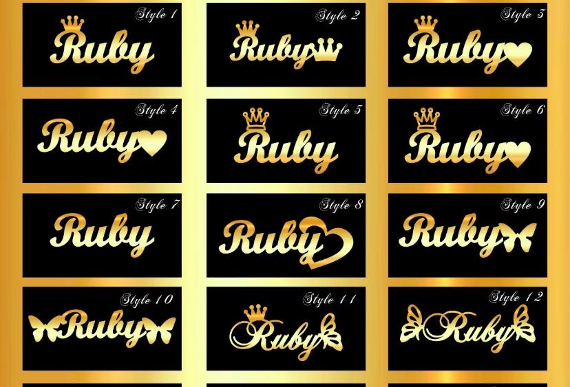 personalized name necklace plate single plate a1