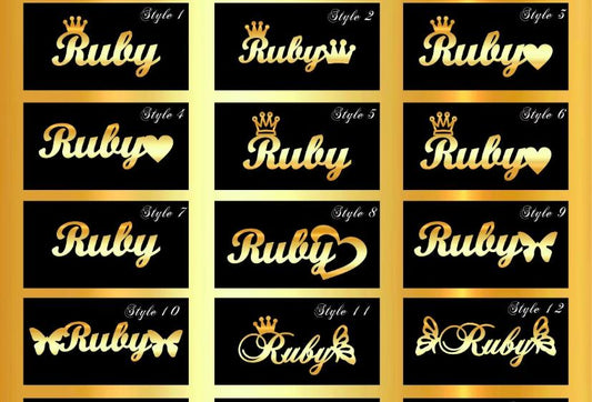 personalized name necklace plate single plate a1