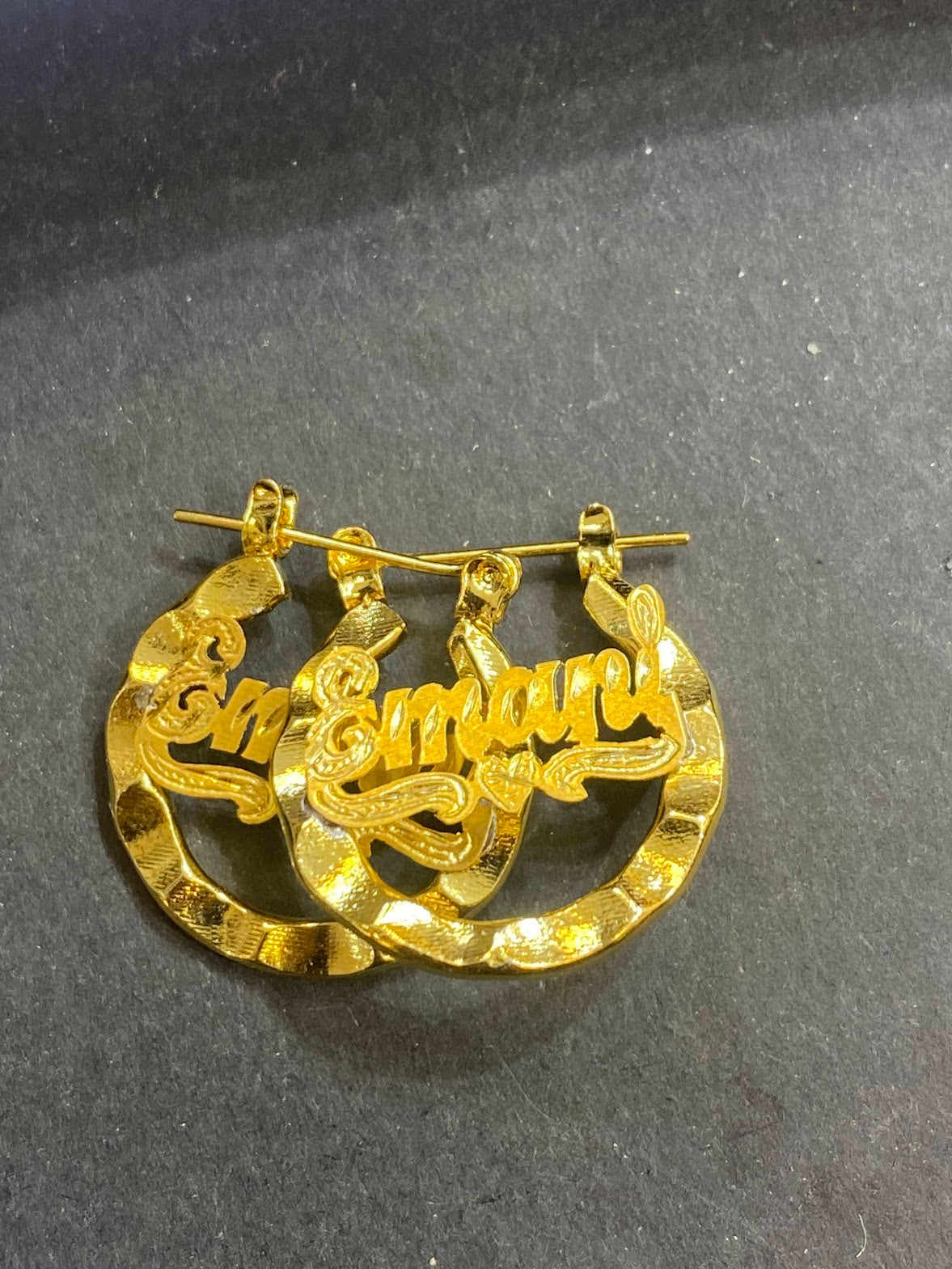 Baby Personalized 3/4 Inch Earrings Hoop