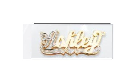 3d double plated name necklace gold custom