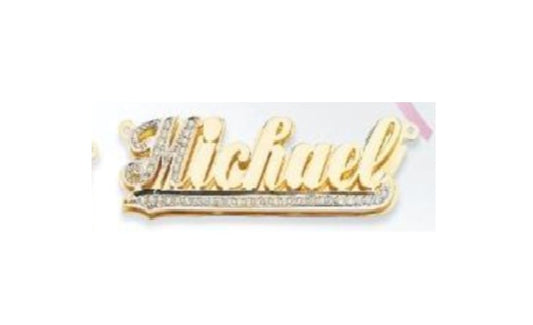 personalized name necklace 3d double plated