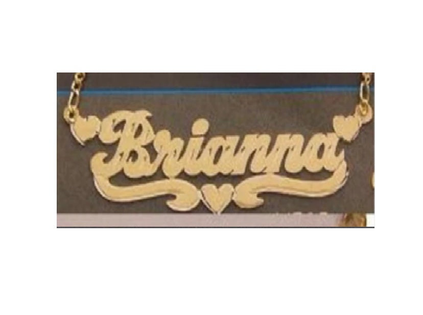 real gold name necklace custom nameplate jewelry