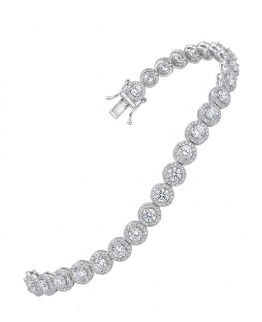 elegant ladies silver bracelet 7 inch