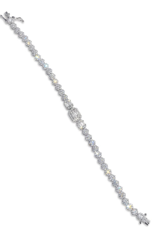 925 Sterling Silver Fancy Bracelet for Women | Elegant Ladies Bracelet 7” #a5