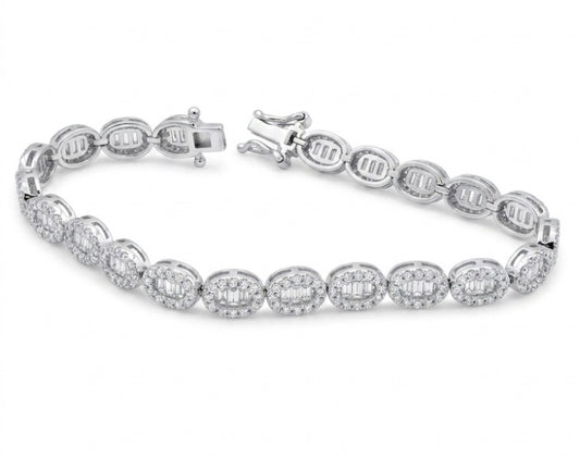 925 Sterling Silver Fancy Bracelet for Women | Elegant Ladies Bracelet 7” #a6