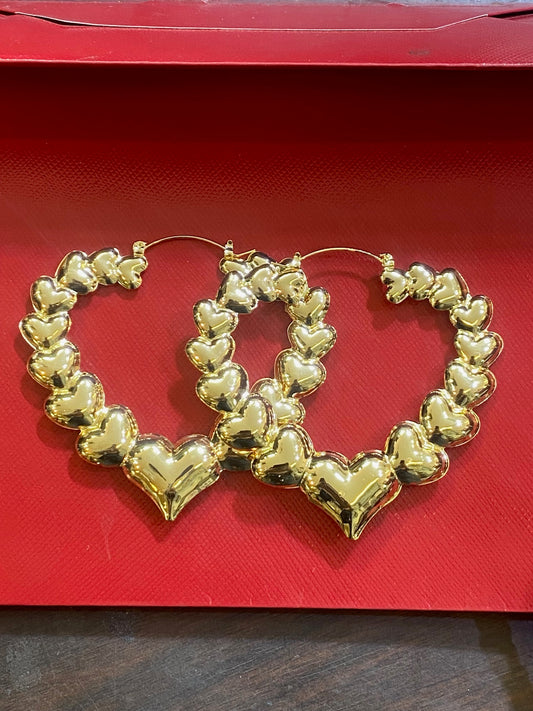 heart bamboo earring /a2