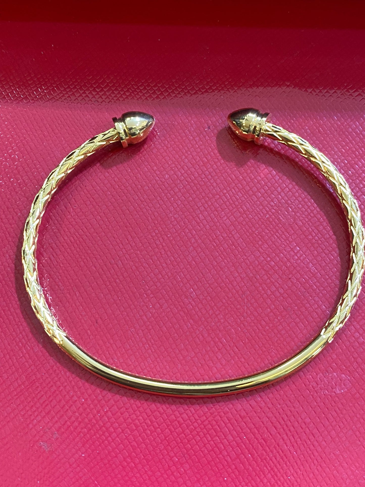 west indian bangles gold color never tarnish guarantee 7 to 7.5 inch wrist /cone head