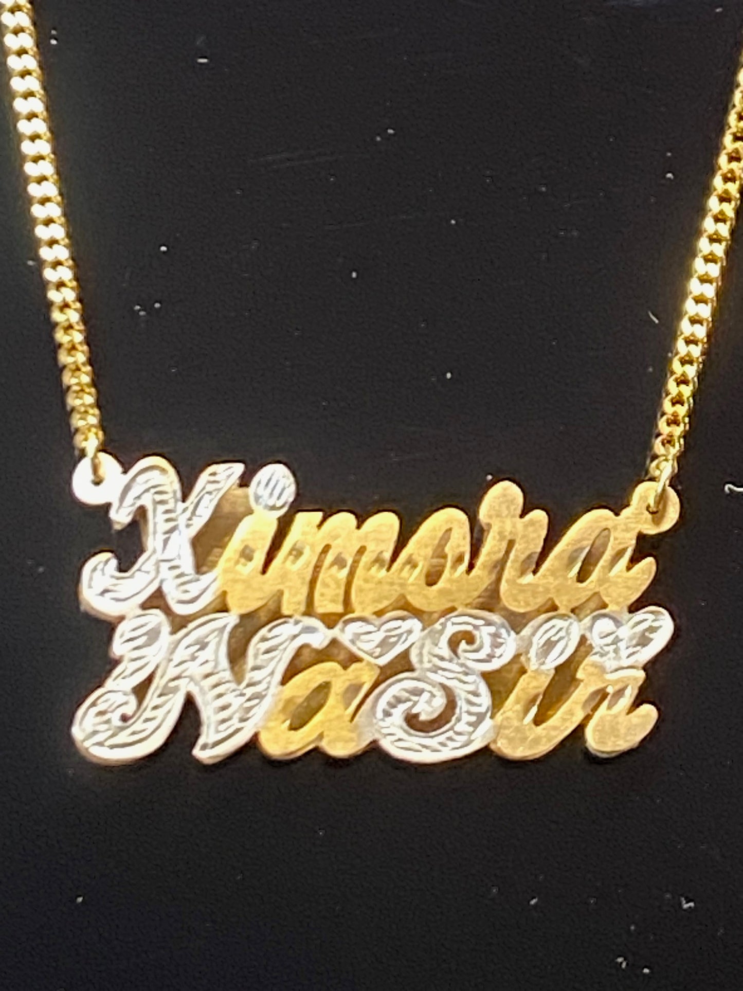 personalized two name necklace