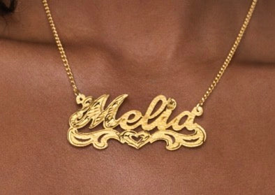 Personalized Name Necklace – Custom Nameplate Necklace Gold or Silver Gift for Her