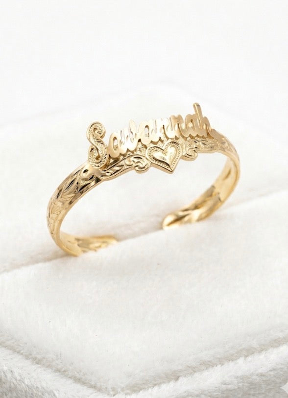 Baby Personalized Bangle – Custom Name Baby Bracelet Jewelry