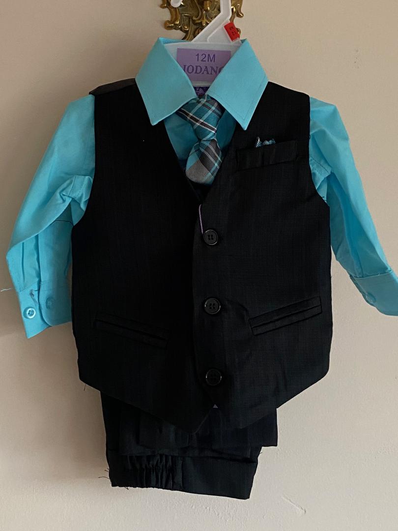 4pcs Baby Toddler Formal Outfits Set Infant Boy Wedding Christening Tuxedo Suit