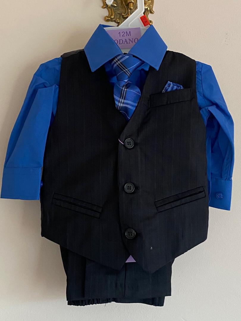 4pcs Baby Toddler Formal Outfits Set Infant Boy Wedding Christening Tuxedo Suit
