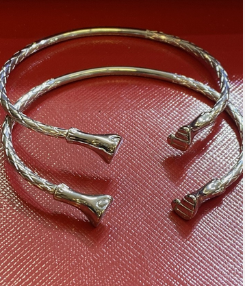 Sterling Silver plated steel West Indian Bangle ( 12.4grams)fiest
