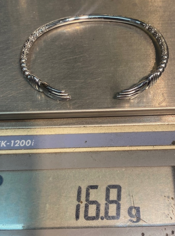 west indian bangles silver color never tarnish guarantee 7 to 7.5 inch wrist . hand