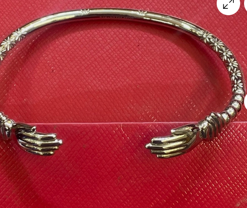 west indian bangles silver color never tarnish guarantee 7 to 7.5 inch wrist . hand