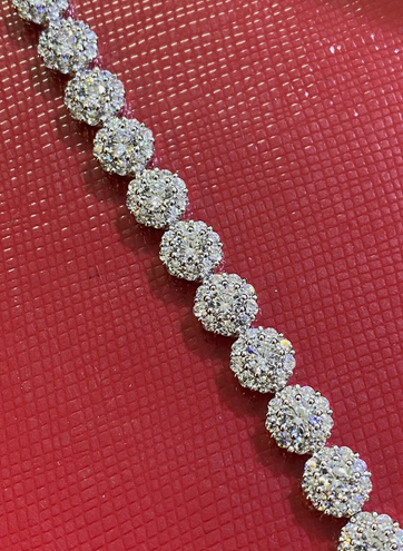 Women's Solid 925 Sterling Silver 7.5 Inch CZ Tennis Bracelet fancy /z4