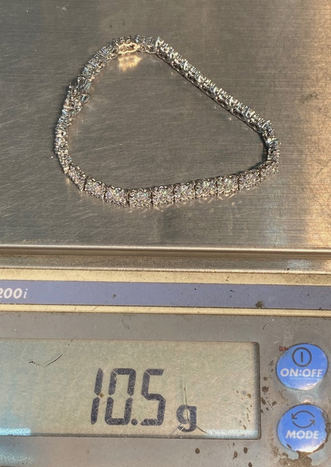 Women's Solid 925 Sterling Silver 7.5 Inch CZ Tennis Bracelet fancy /z5