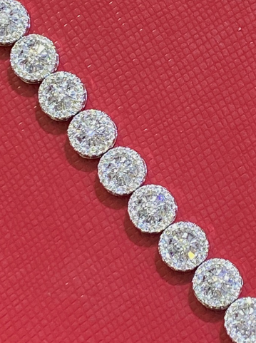 Women's Solid 925 Sterling Silver 7.5 Inch CZ Tennis Bracelet fancy /x7