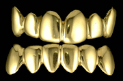 Gold Teeth Caps Grillz mold kit 6 teeth Grills gold plated - white gold -10k - 14k /z9