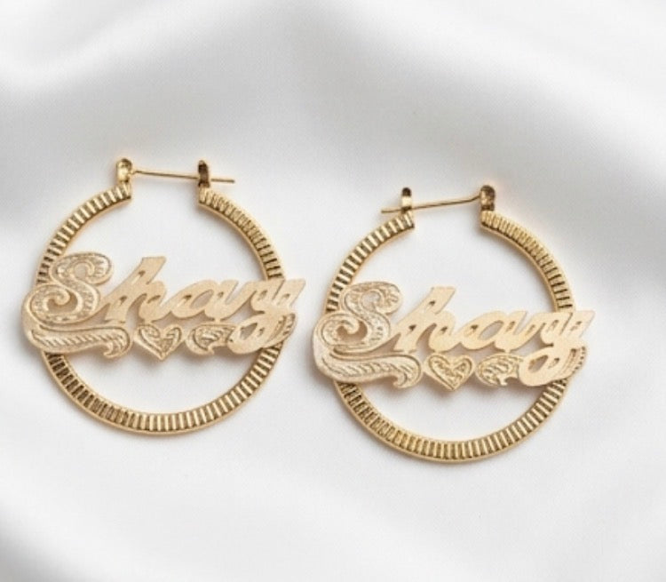 personalized bamboo earrings