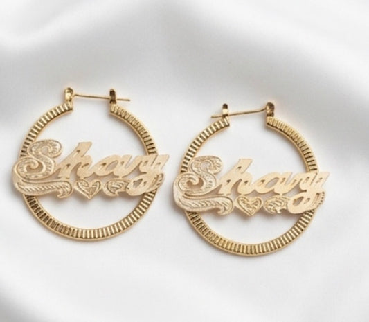 personalized bamboo earrings
