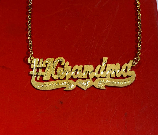 personalized grandma name necklace custom family pendant gold 18 inch chain