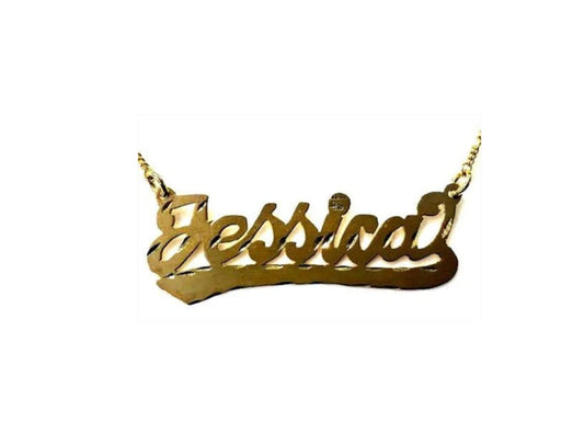 custom gold nameplate necklace