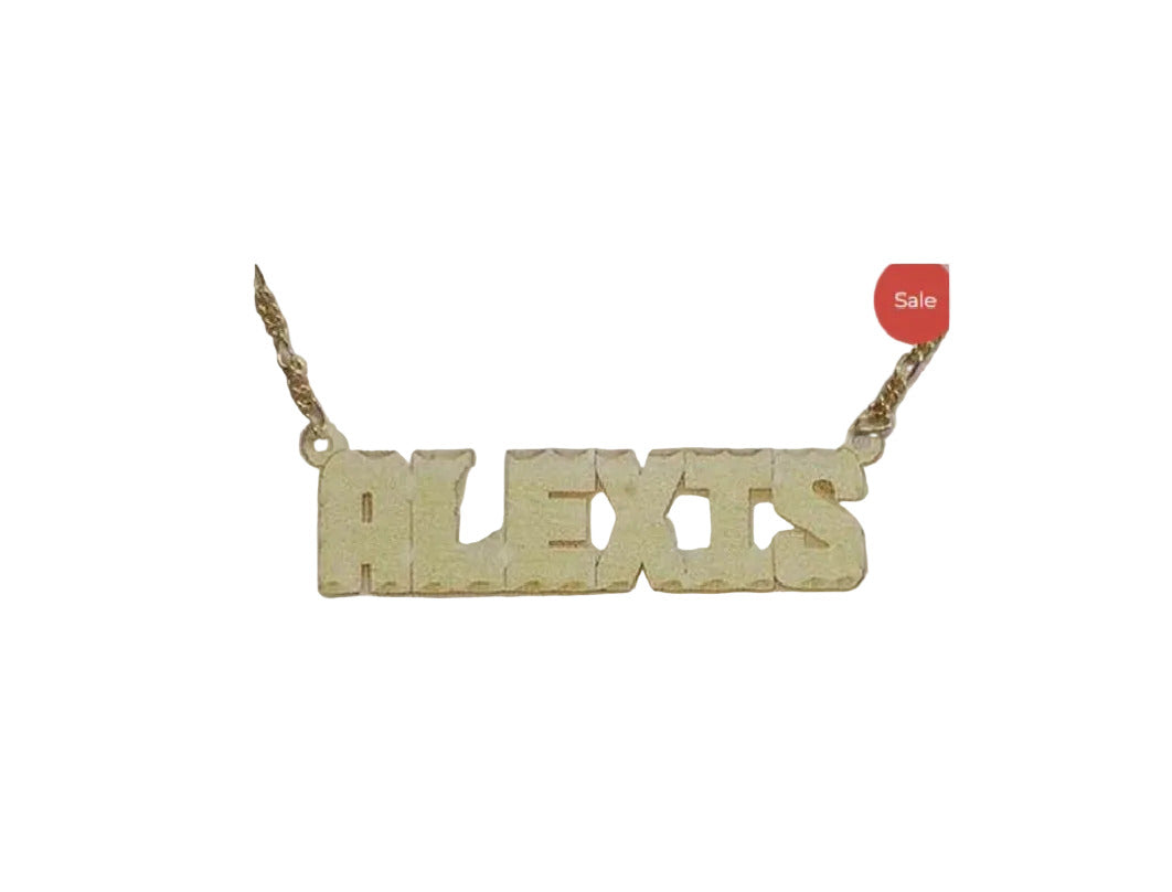 custom block name necklace