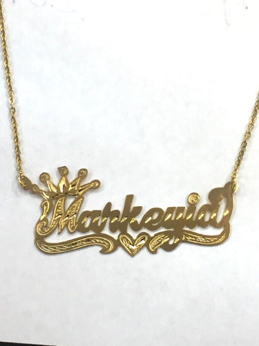 personalized name necklace chain CROWN