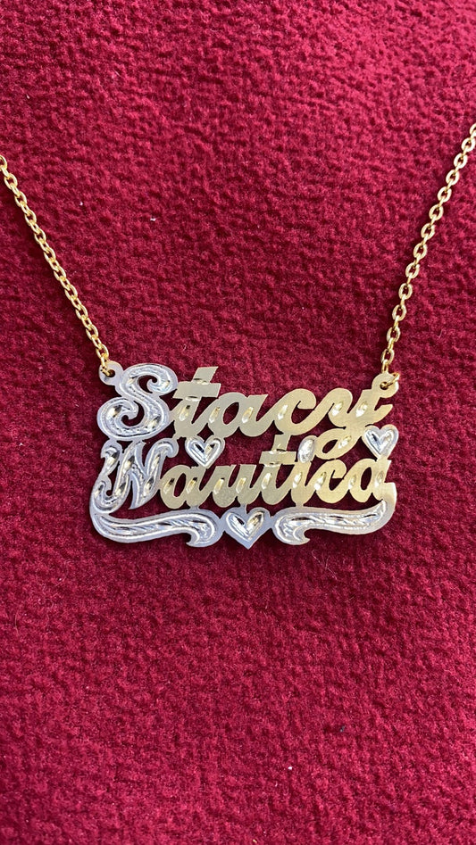 personalized name necklace chain two name a1